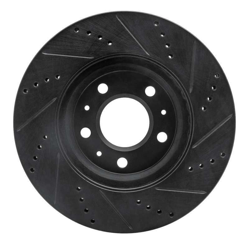 Picture of R1 03-08 Cadillac STS Front Left Drilled & Slotted Black Brake Rotor
