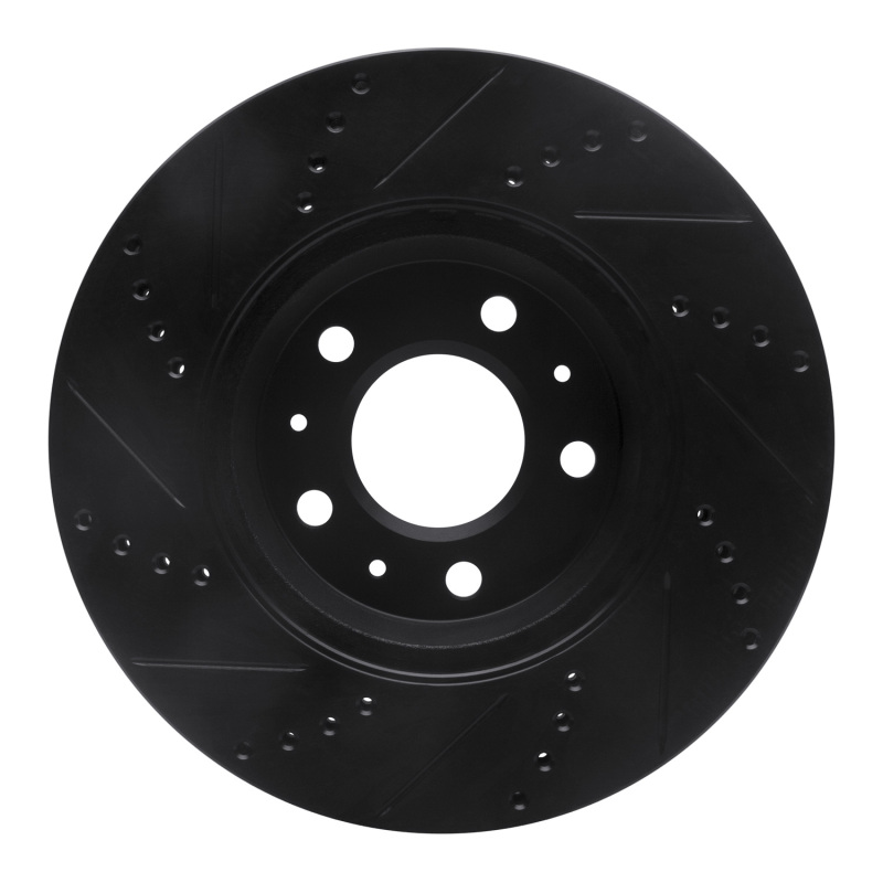 Picture of R1 03-08 Cadillac STS Front Right Drilled & Slotted Black Brake Rotor