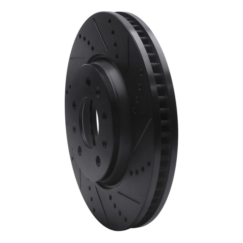Picture of R1 03-08 Cadillac STS Front Right Drilled & Slotted Black Brake Rotor