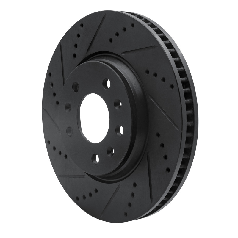 Picture of R1 03-08 Cadillac STS Front Left Drilled & Slotted Black Brake Rotor