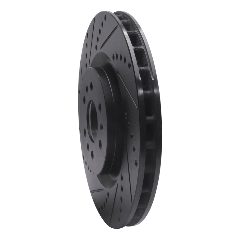 Picture of R1 04-11 Cadillac STS Front Left Drilled & Slotted Black Brake Rotor