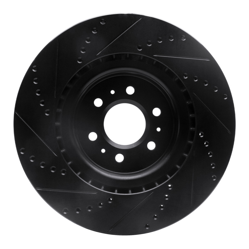 Picture of R1 04-11 Cadillac CTS Front Right Drilled & Slotted Black Brake Rotor
