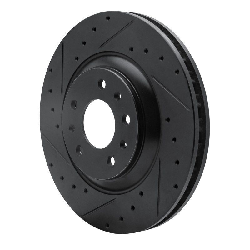Picture of R1 04-08 Cadillac CTS Front Left Drilled & Slotted Black Brake Rotor