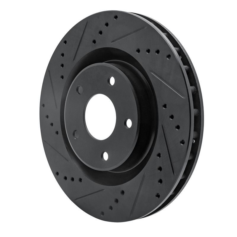 Picture of R1 05-13 Cadillac XLR Front Left Drilled & Slotted Black Brake Rotor