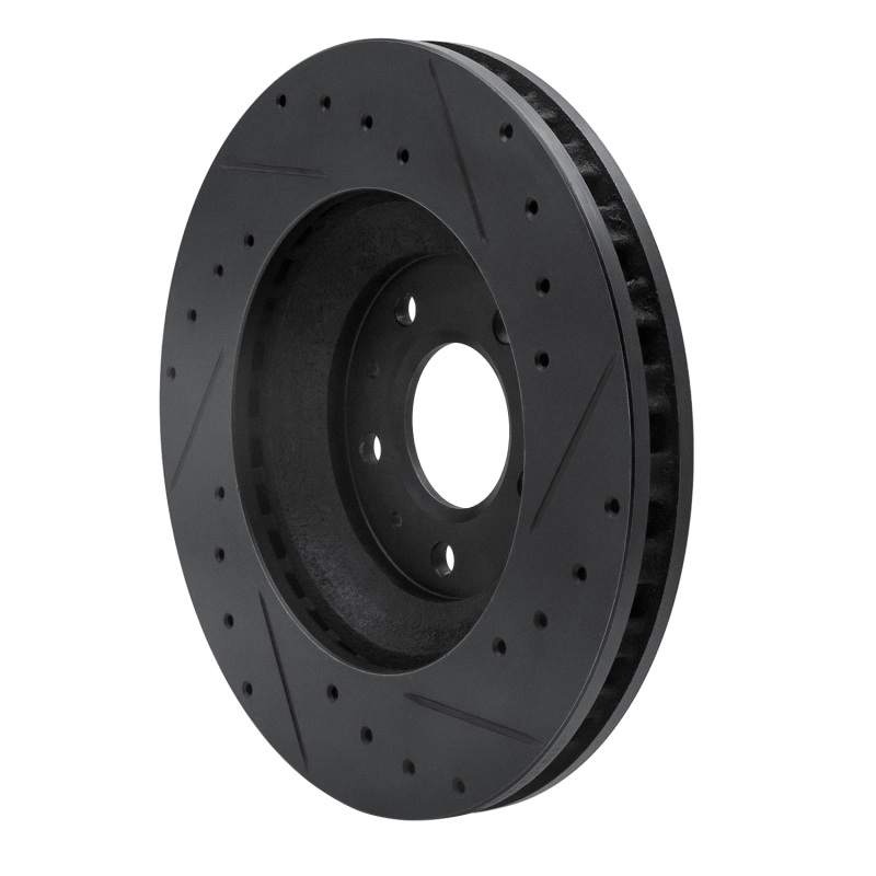 Picture of R1 04-08 Cadillac CTS Front Left Drilled & Slotted Black Brake Rotor