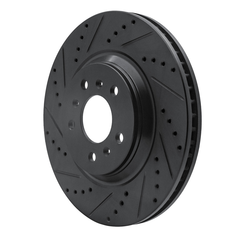 Picture of R1 06-16 Buick Allure Front Left Drilled & Slotted Black Brake Rotor