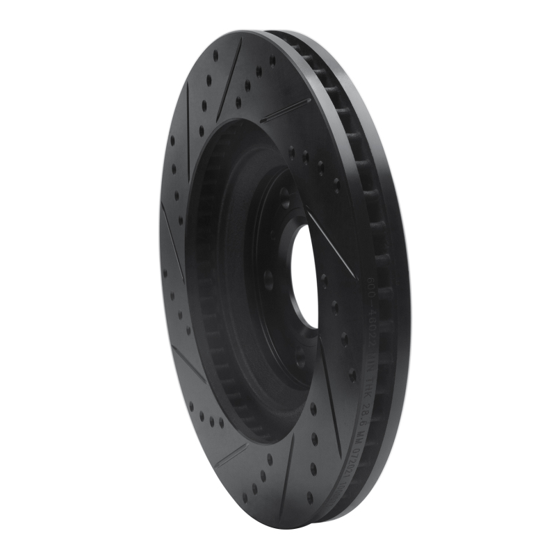 Picture of R1 06-16 Buick Lucerne Front Right Drilled & Slotted Black Brake Rotor