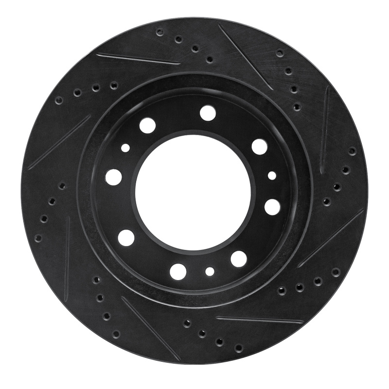 Picture of R1 06-11 Cadillac DTS Front Left Drilled & Slotted Black Brake Rotor