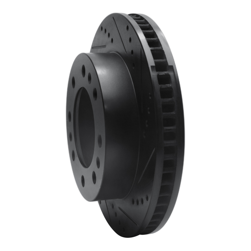 Picture of R1 06-11 Cadillac DTS Front Right Drilled & Slotted Black Brake Rotor