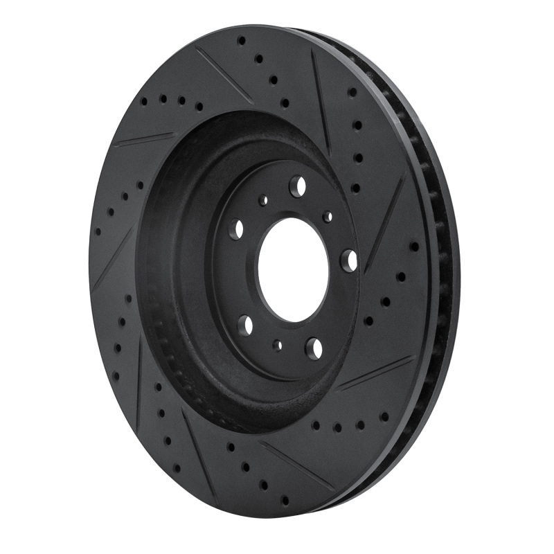 Picture of R1 06-16 Buick Allure Front Left Drilled & Slotted Black Brake Rotor