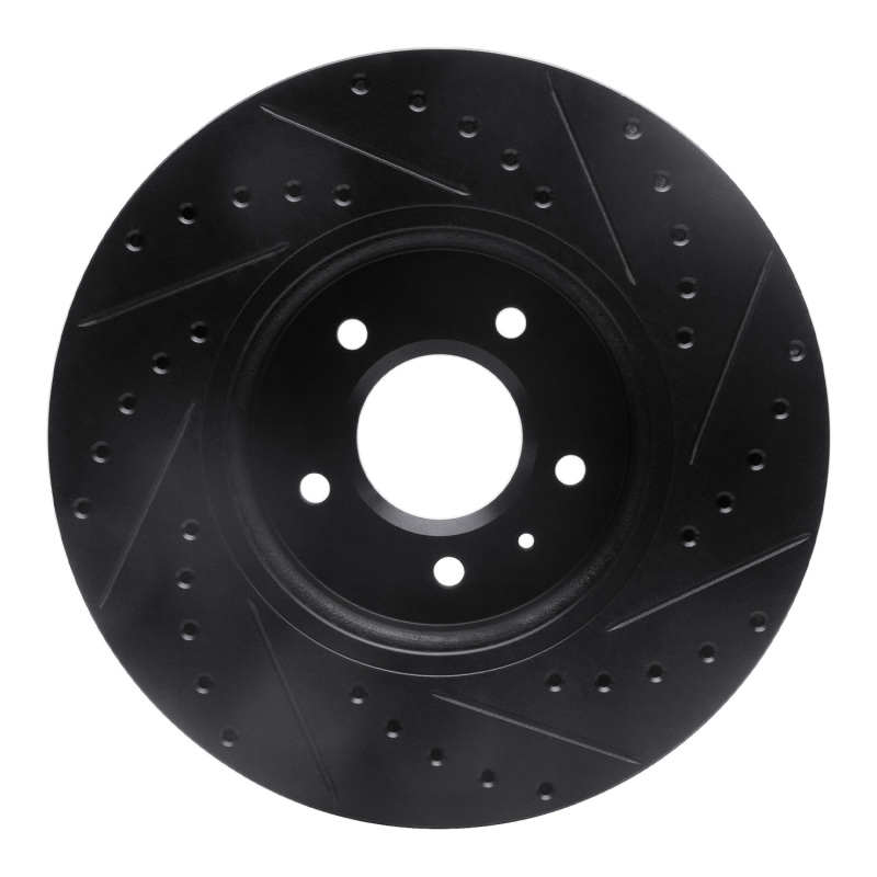 Picture of R1 09-11 Cadillac STS Front Left Drilled & Slotted Black Brake Rotor