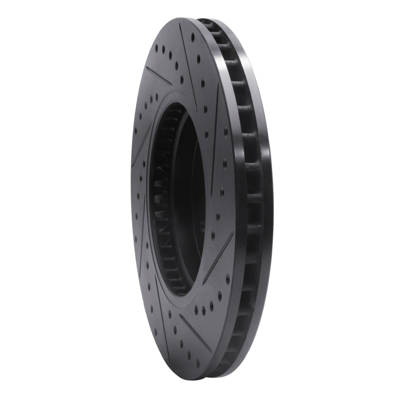 Picture of R1 09-11 Cadillac STS Front Left Drilled & Slotted Black Brake Rotor