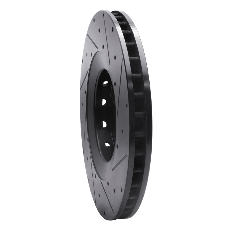 Picture of R1 09-15 Cadillac CTS Front Left Drilled & Slotted Black Brake Rotor