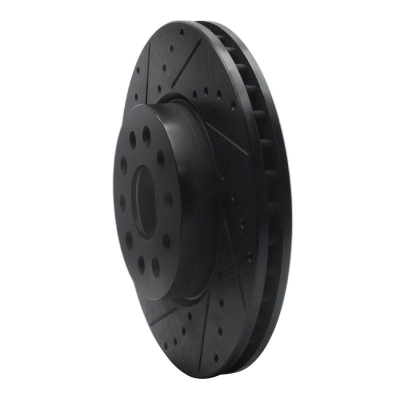 Picture of R1 14-20 Cadillac CTS Front Left Drilled & Slotted Black Brake Rotor
