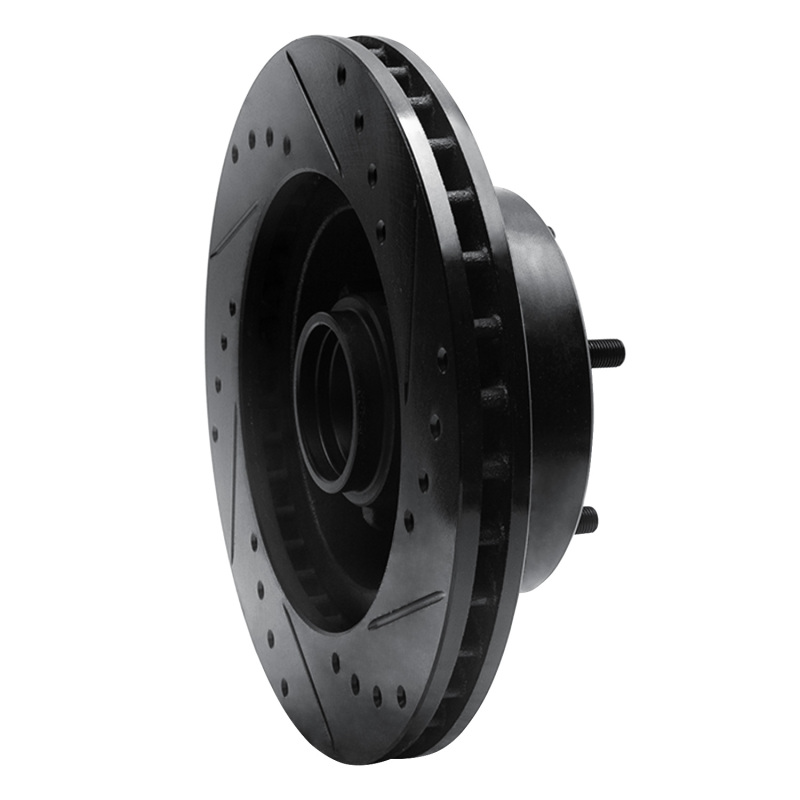 Picture of R1 67-74 Buick Gran Sport Front Left Drilled & Slotted Black Brake Rotor