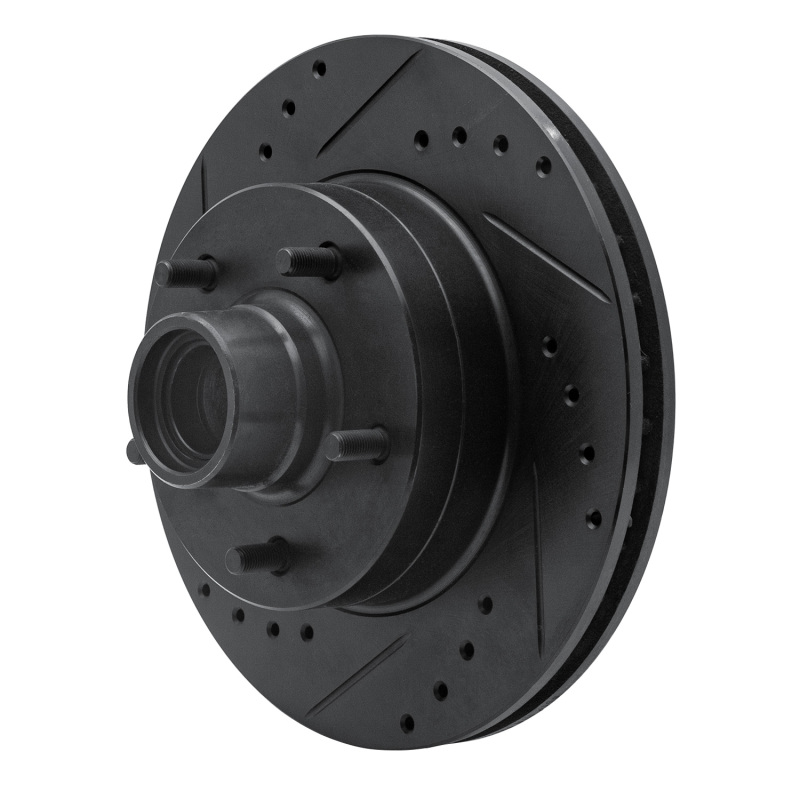 Picture of R1 70-81 Buick Electra Front Left Drilled & Slotted Black Brake Rotor