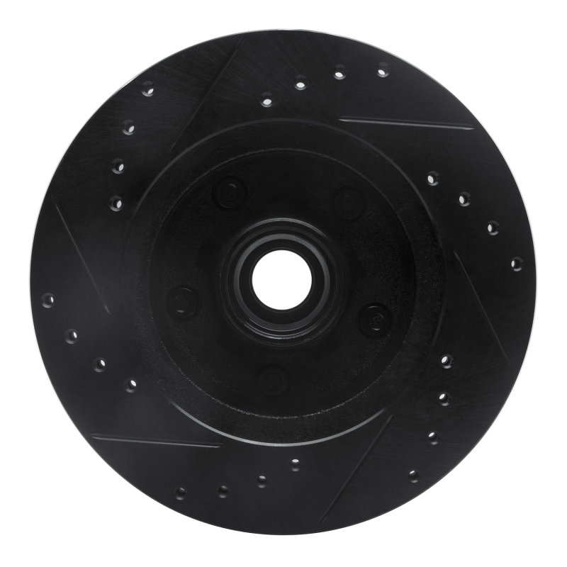 Picture of R1 67-74 Buick GS Front Right Drilled & Slotted Black Brake Rotor