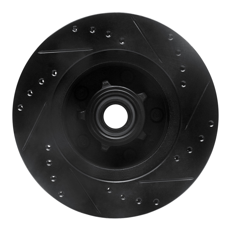 Picture of R1 67-74 Buick Gran Sport Front Left Drilled & Slotted Black Brake Rotor