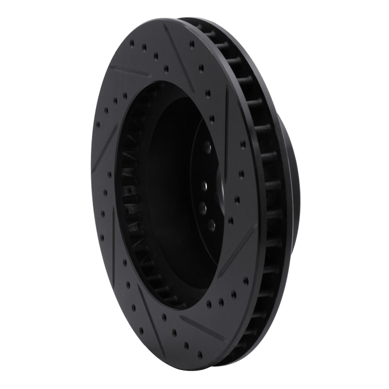 Picture of R1 63-82 Chevrolet Corvette Front/Rear Left Drilled & Slotted Black Brake Rotor