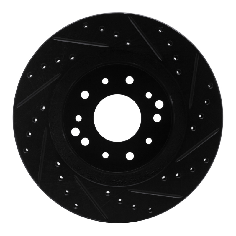 Picture of R1 63-82 Chevrolet Corvette Front/Rear Left Drilled & Slotted Black Brake Rotor