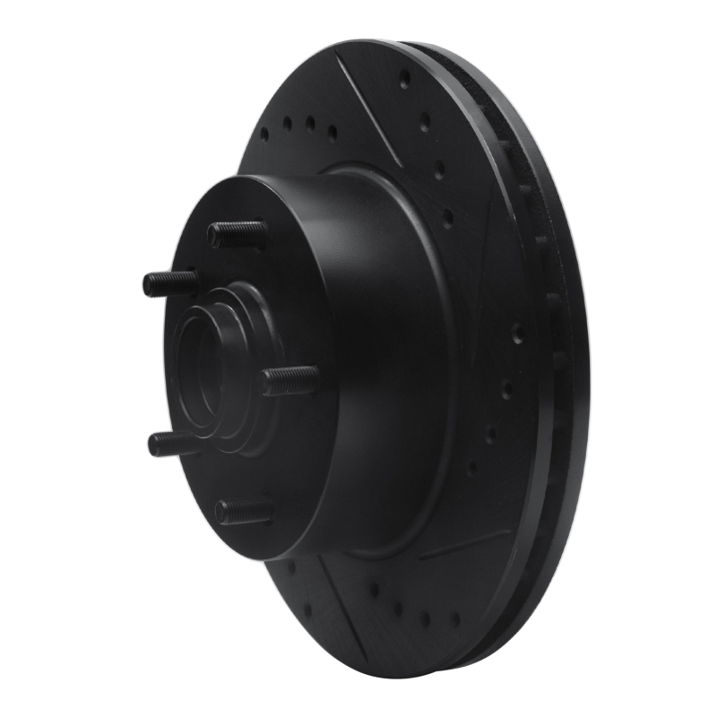 Picture of R1 67-74 Buick GS Front Right Drilled & Slotted Black Brake Rotor