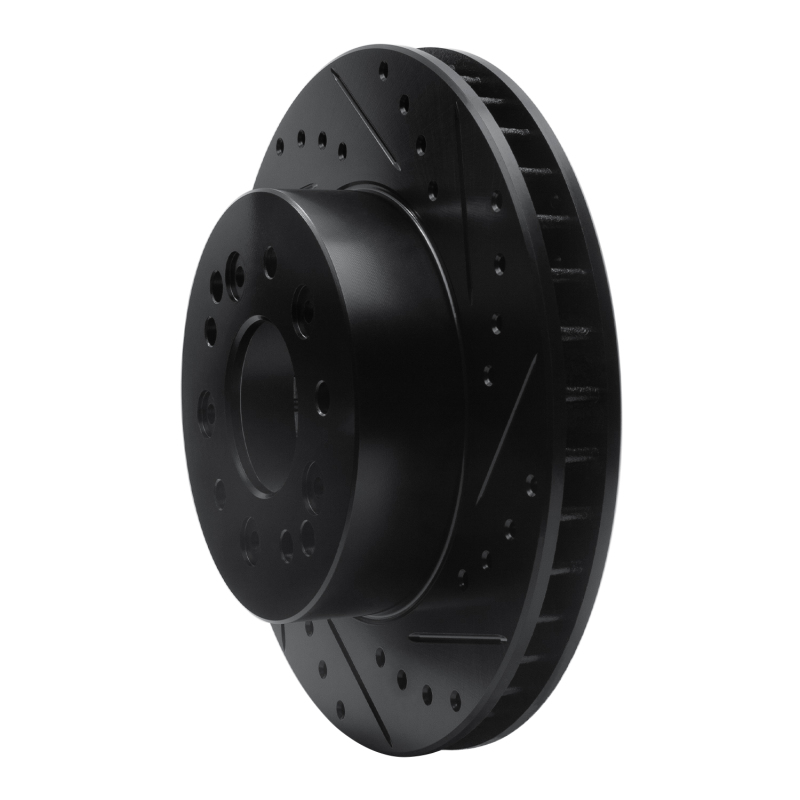 Picture of R1 63-82 Chevrolet Camaro Front/Rear Right Drilled & Slotted Black Brake Rotor