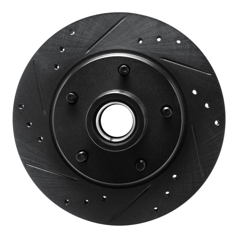 Picture of R1 79-81 Buick Regal Front Left Drilled & Slotted Black Brake Rotor