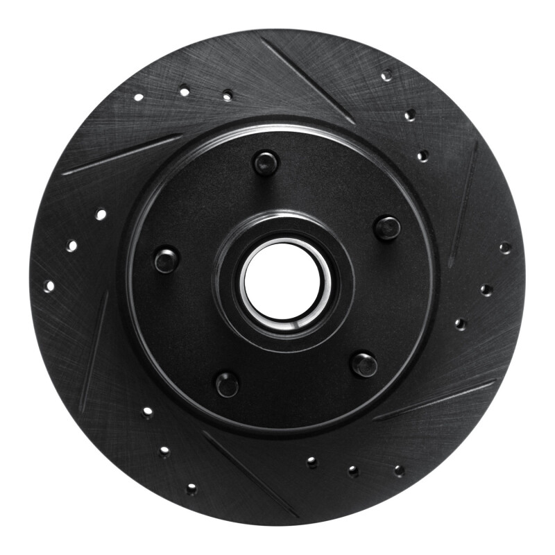 Picture of R1 79-81 Buick Century Front Right Drilled & Slotted Black Brake Rotor