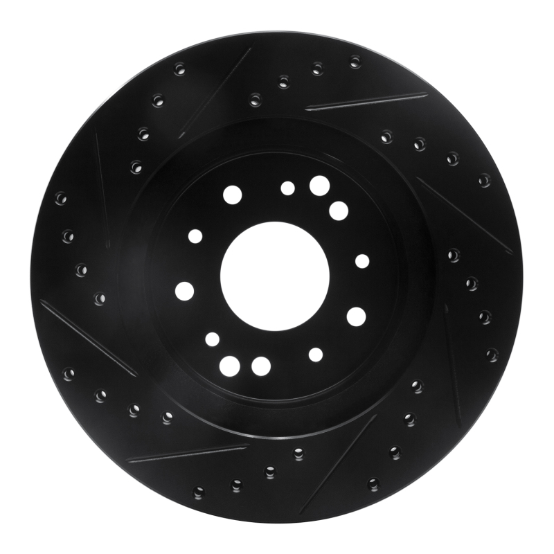Picture of R1 63-82 Chevrolet Camaro Front/Rear Right Drilled & Slotted Black Brake Rotor