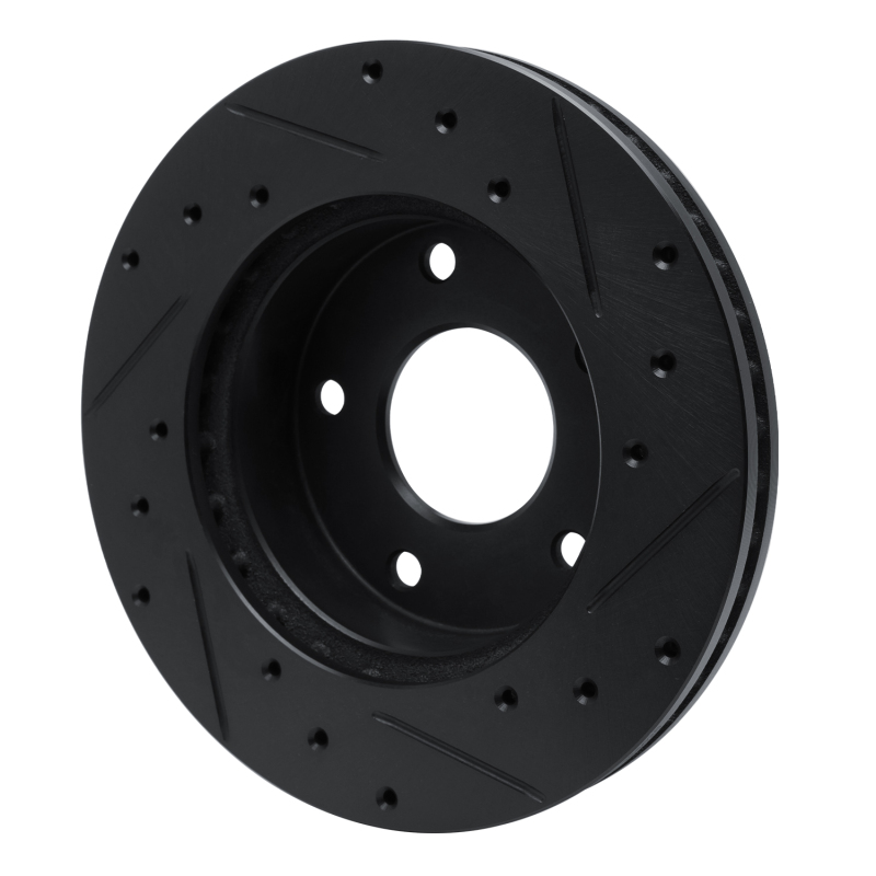 Picture of R1 82-88 Chevrolet Camaro Rear Left Drilled & Slotted Black Brake Rotor