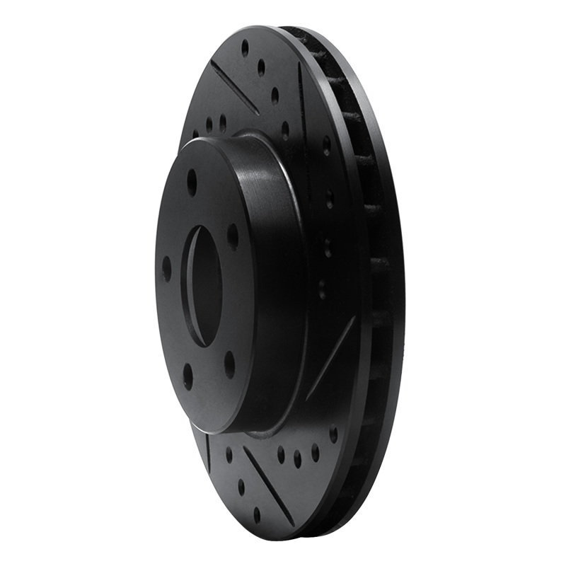 Picture of R1 85-91 Buick Skylark Front Right Drilled & Slotted Black Brake Rotor