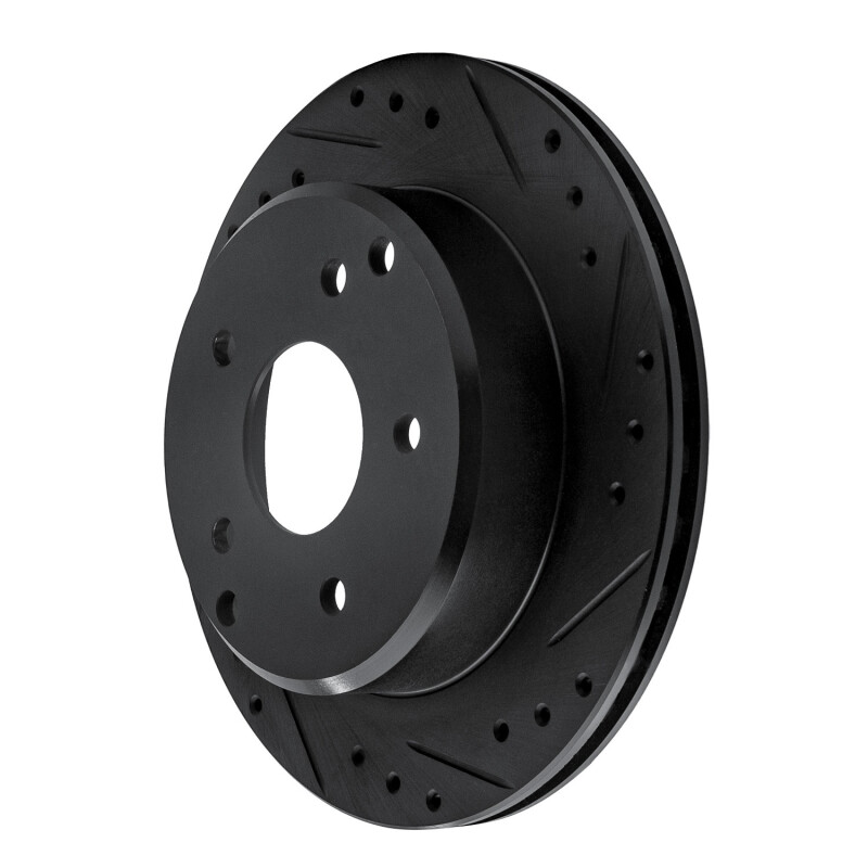 Picture of R1 84-87 Chevrolet Corvette Rear Right Drilled & Slotted Black Brake Rotor