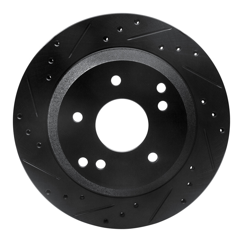 Picture of R1 88-96 Chevrolet Corvette Rear Left Drilled & Slotted Black Brake Rotor