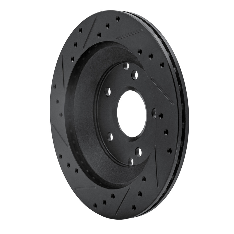 Picture of R1 88-96 Chevrolet Corvette Rear Right Drilled & Slotted Black Brake Rotor