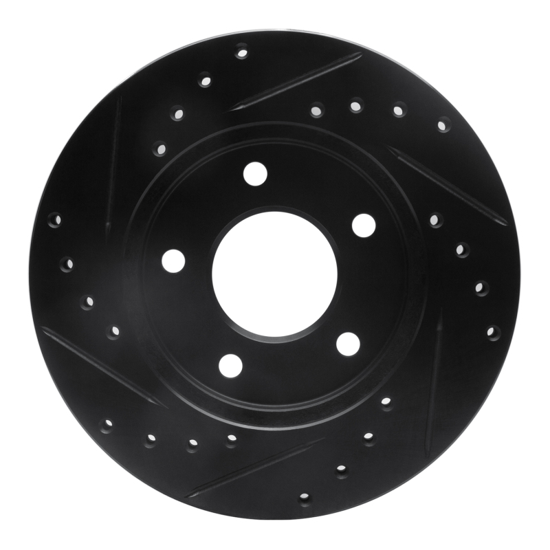 Picture of R1 88-96 Buick Regal Front Right Drilled & Slotted Black Brake Rotor