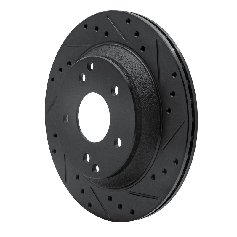 Picture of R1 88-96 Chevrolet Corvette Rear Right Drilled & Slotted Black Brake Rotor