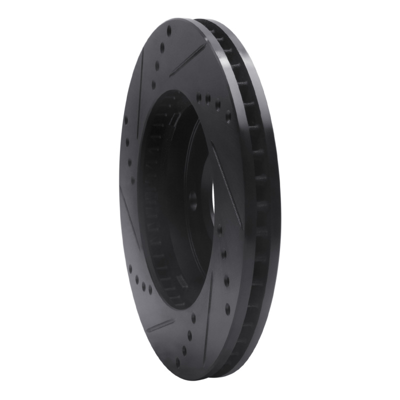 Picture of R1 97-05 Chevrolet Classic Front Right Drilled & Slotted Black Brake Rotor