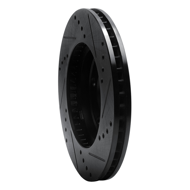 Picture of R1 97-05 Chevrolet Classic Front Left Drilled & Slotted Black Brake Rotor