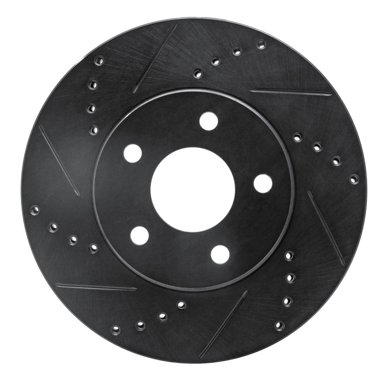 Picture of R1 06-11 Chevrolet HHR Front Left Drilled & Slotted Black Brake Rotor