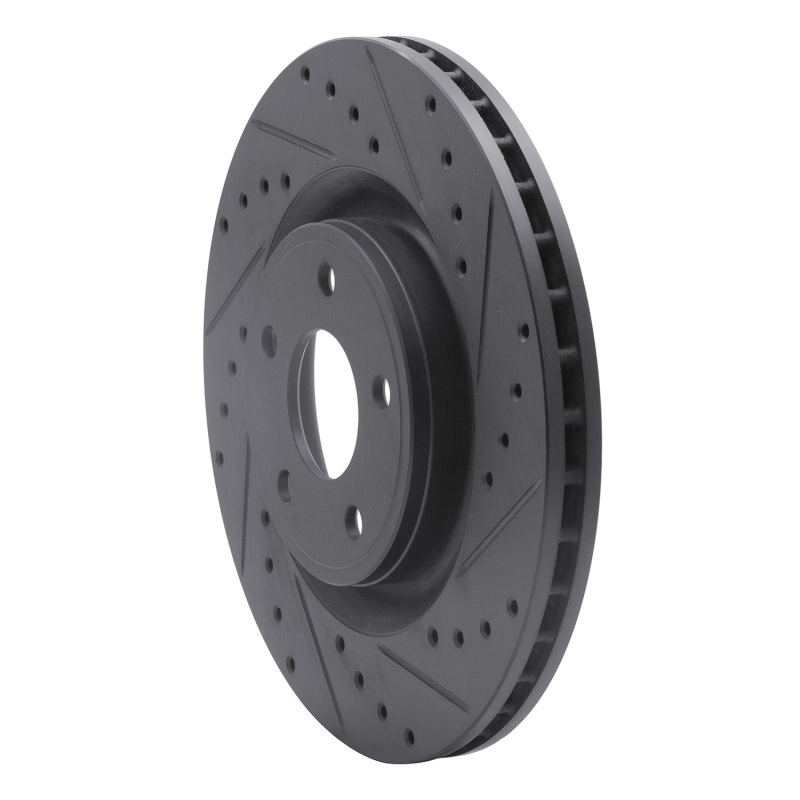 Picture of R1 07-10 Chevrolet HHR Front Right Drilled & Slotted Black Brake Rotor