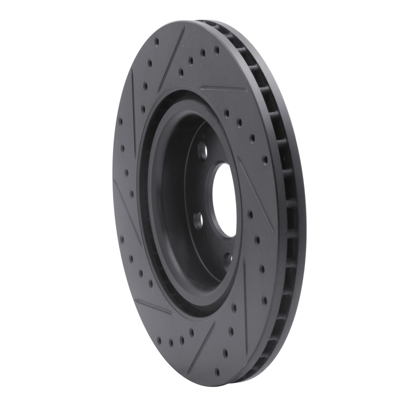 Picture of R1 07-10 Chevrolet HHR Front Right Drilled & Slotted Black Brake Rotor