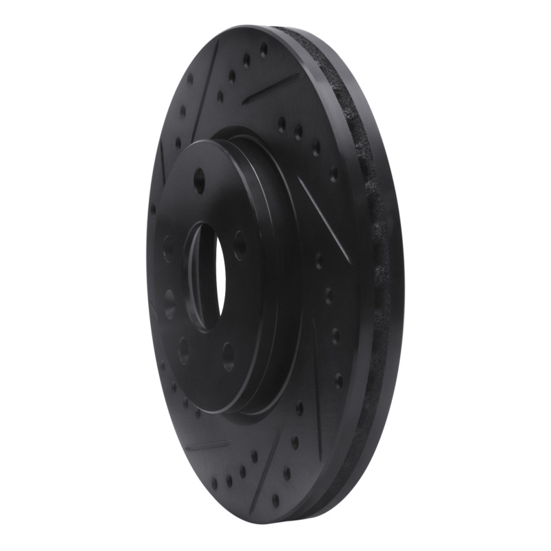 Picture of R1 11-23 Chevrolet Bolt EUV Front Right Drilled & Slotted Black Brake Rotor