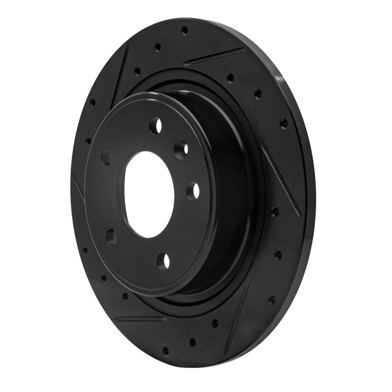 Picture of R1 11-19 Buick Verano Rear Left Drilled & Slotted Black Brake Rotor