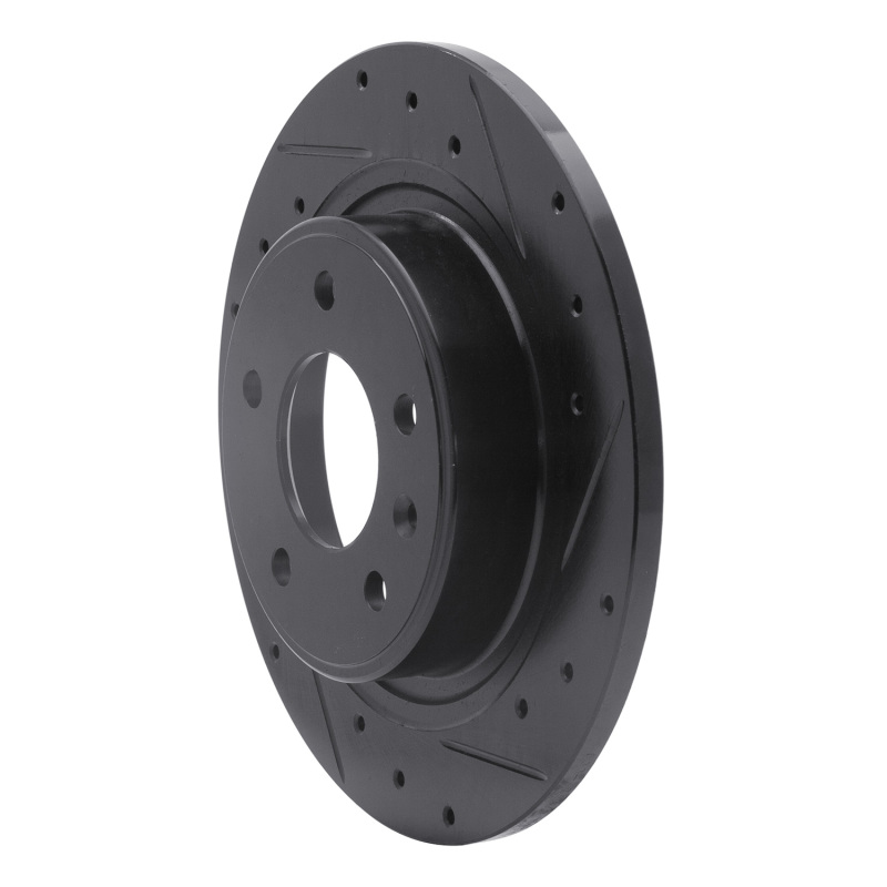 Picture of R1 11-19 Buick Verano Rear Right Drilled & Slotted Black Brake Rotor
