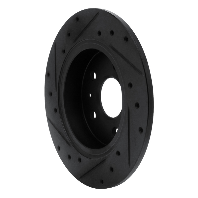 Picture of R1 16-23 Chevrolet Cruze Rear Right Drilled & Slotted Black Brake Rotor