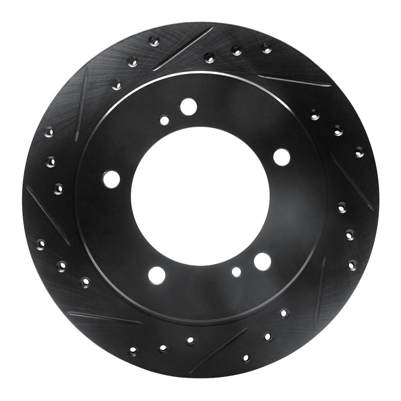 Picture of R1 91-98 Chevrolet Tracker Front Left Drilled & Slotted Black Brake Rotor