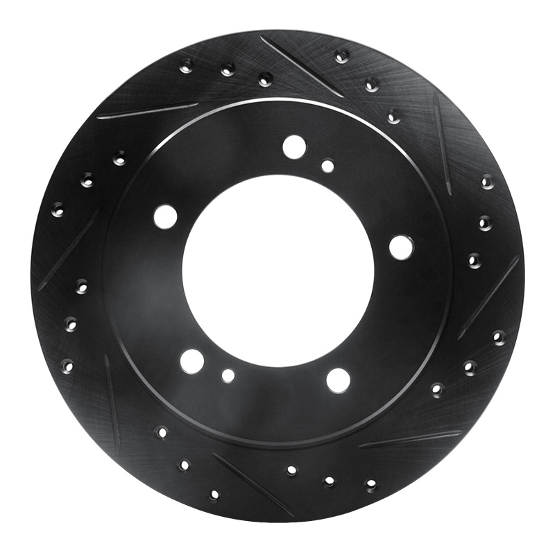 Picture of R1 91-98 Chevrolet Tracker Front Right Drilled & Slotted Black Brake Rotor
