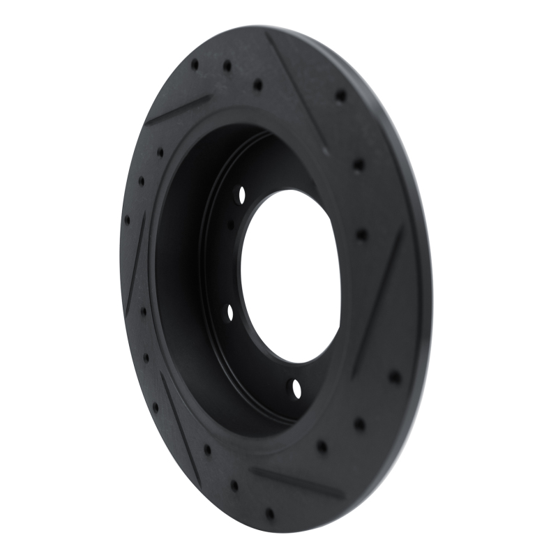 Picture of R1 83-98 Chevrolet Tracker Front Left Drilled & Slotted Black Brake Rotor