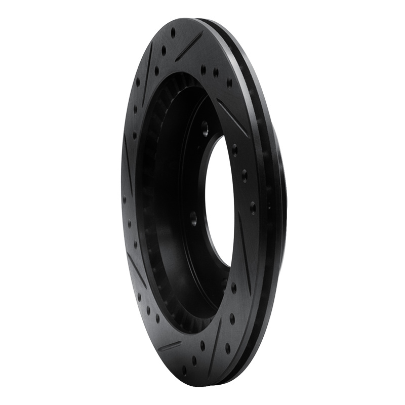 Picture of R1 91-98 Chevrolet Tracker Front Right Drilled & Slotted Black Brake Rotor