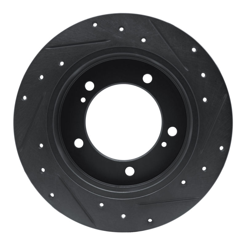 Picture of R1 83-98 Chevrolet Tracker Front Left Drilled & Slotted Black Brake Rotor